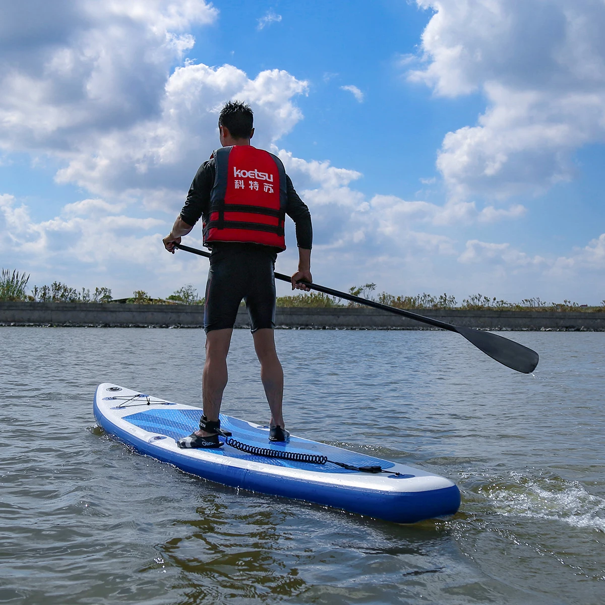 KOETSU Fiberglass Paddle Adjustable from 5.5ft to 6.8ft for Stand Up Paddle Board Sup Surfboard Removable Carry