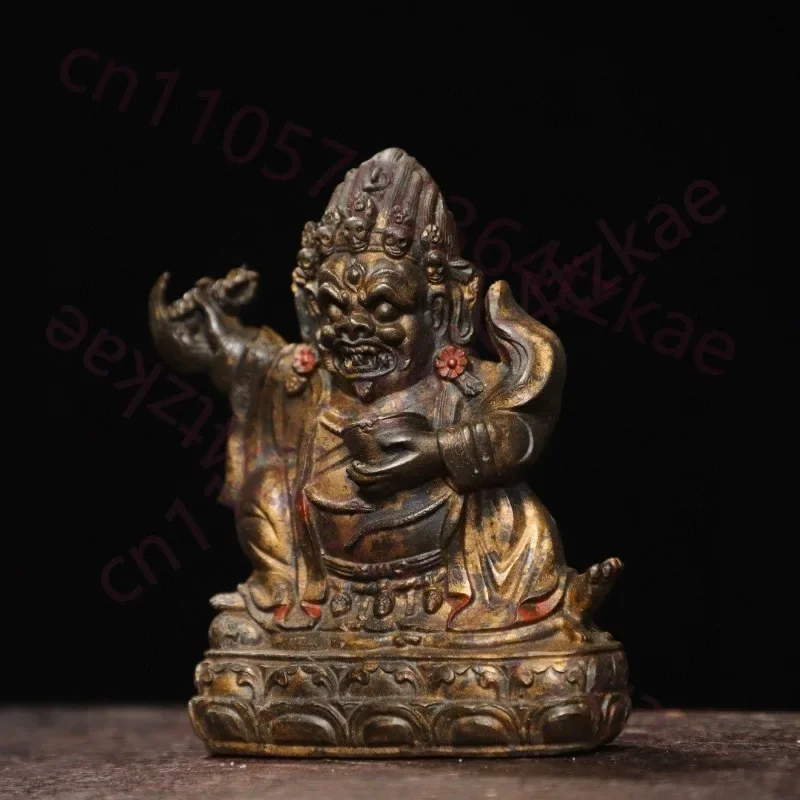 Hand-Cast Premium Pure Copper Mahakala Statue - 5.1