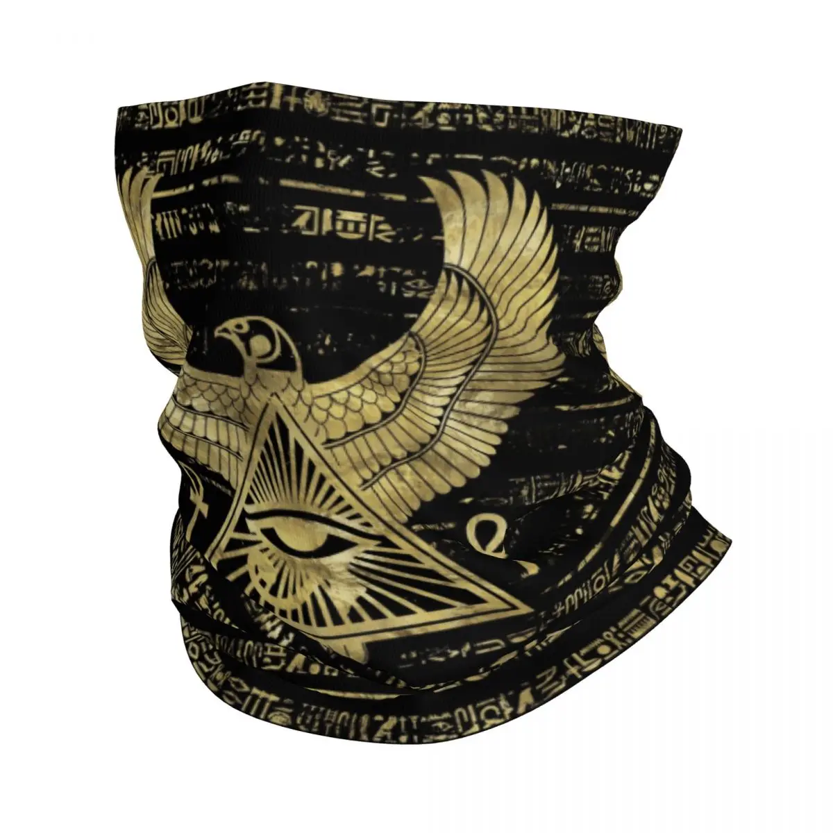 Ancient Egypt Eye Of Horus Winter Headband Neck Warmer Ski Hunting Tube Scarf Egyptian Culture Hieroglyphs Face Bandana Gaiter