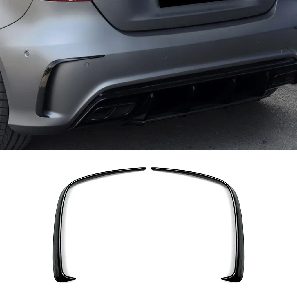 

New! Rear Bumper Splitter Spoiler Air Vent Cover Side Canard For Mercedes-Benz A-Class W176 A180 A200 A250 A45 AMG 2014-2018