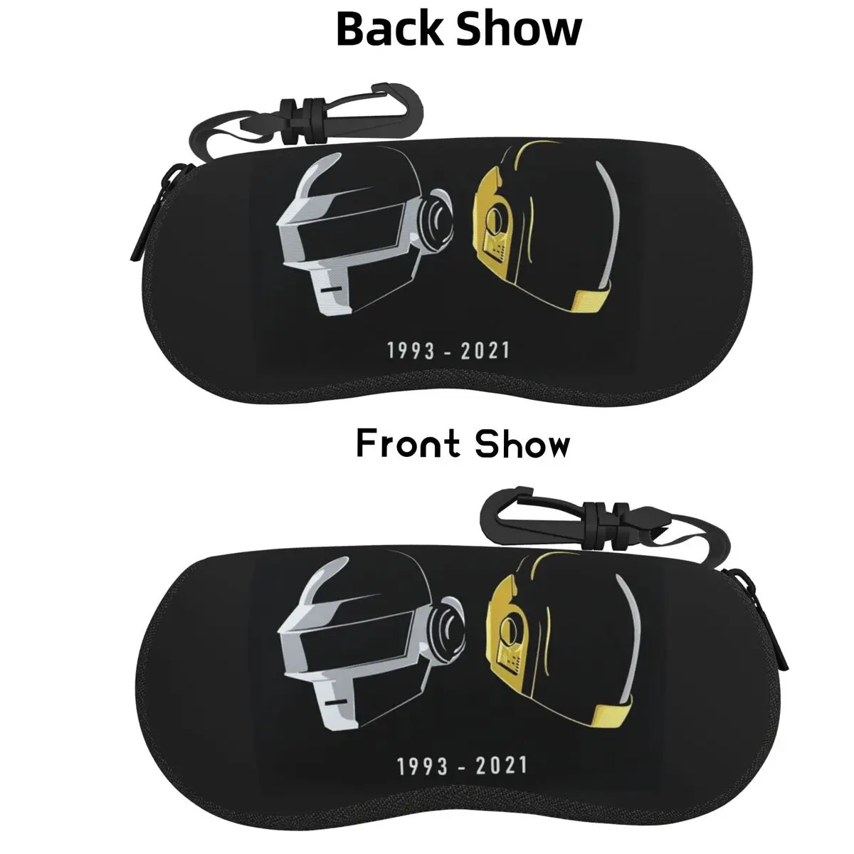 

Daft Punk Electronic Music Band Tribute Helmet Art Shell Glasses Case Protective Sunglasses Box Women Men Soft Eyeglasses Bag