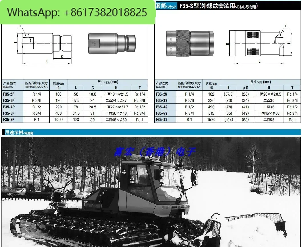 Nitto F35-2S/F35-2P/F35-3S/F35-3P Schnellanschluss NITTO KOHKI CUPLA