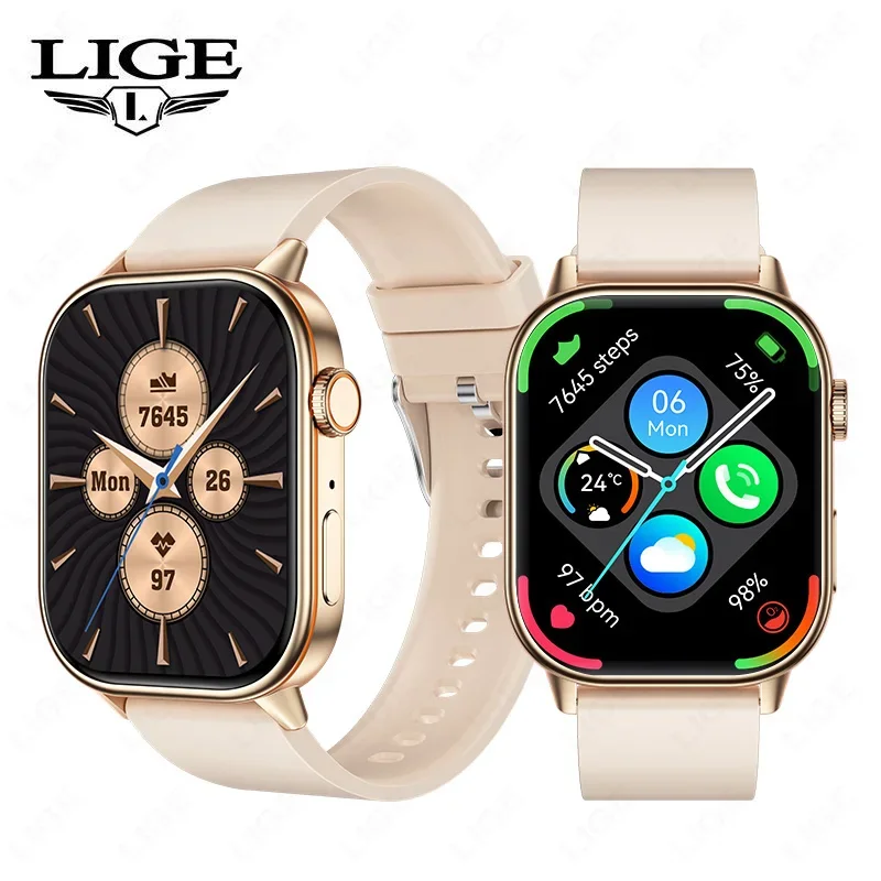 

LIGE Women GPS Watch Tracker Outdoorsport Smart Watch Waterproof Heart Rate Monitor Weather Sync DIY Watch Faces Smart Bracelet