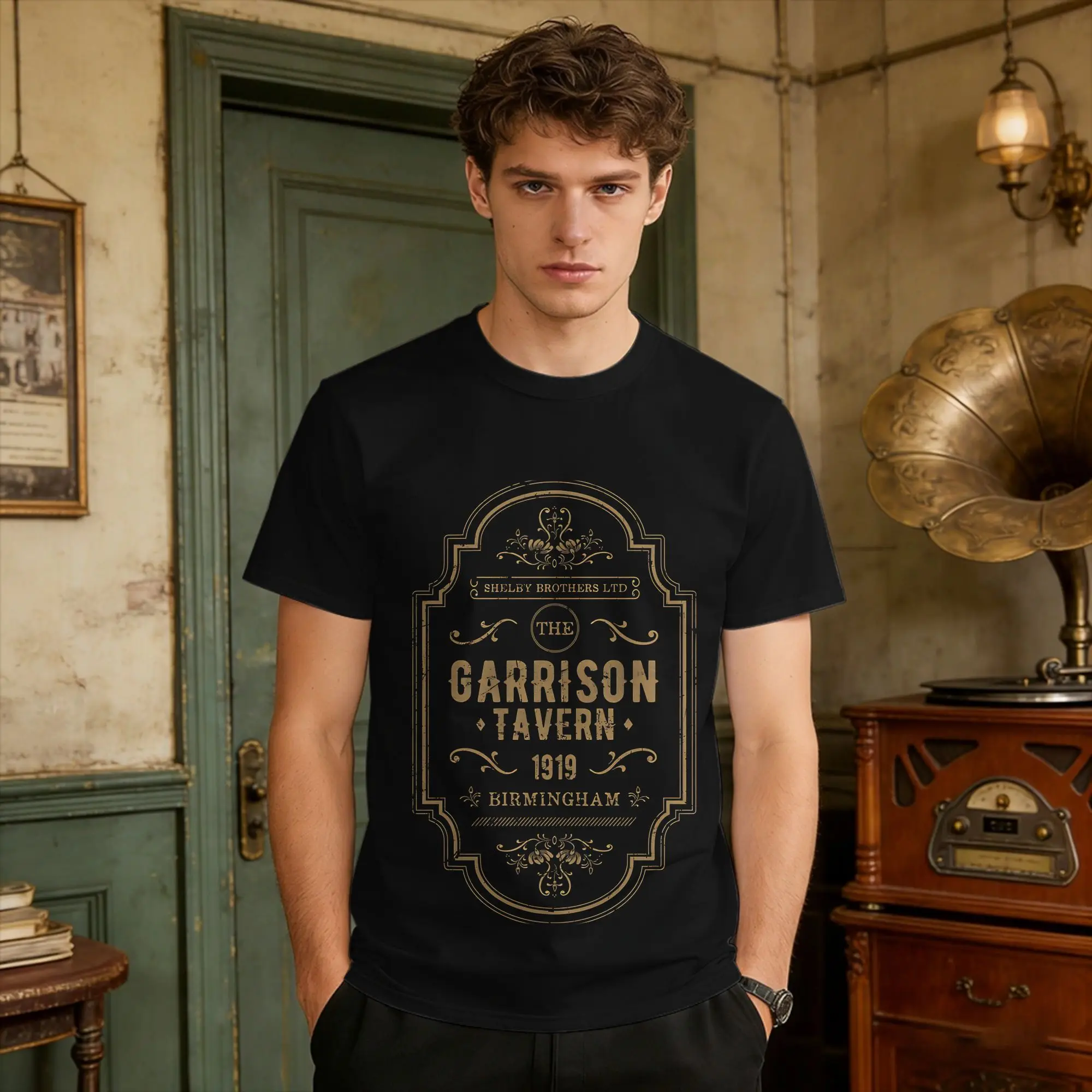 The Garrison The Shelby Brotherclassic T-Shirt Summer Peaky Blinders Harajuku T Shirts 100% Cotton Crewneck Oversize Tees Tops
