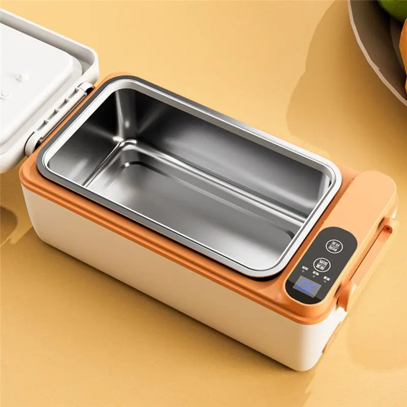 A69eheater Removable Stainless Steel Electric Lunch Box Heated Food Container Portable Wireless For Travel B