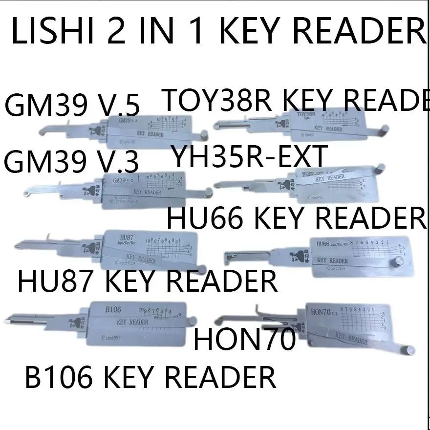 2026 LISHI Picklocksmith Tool Key Reader GM39 V.3 GM39 V.5 HU87 B106 HU66 HON70 TOY38R YH35R - New Model Key Reade for Automotiv