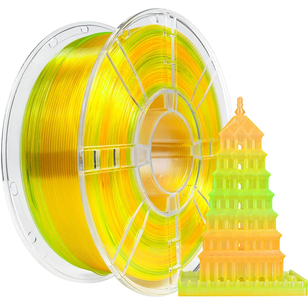 

Crystal Filament Color Change PLA+ 1.75mm 1kg 500g 250g Clear Filament PLA Translucent 3D Print Plastic Material PLA Blue Green