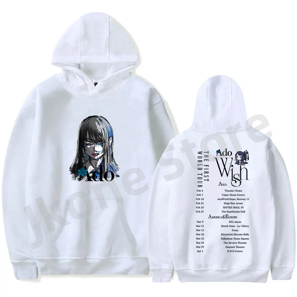 Ado Wish Tour Merch Hoodies Winter Women Men Fashion Casual Singer Long Sleeve Sweatshirts