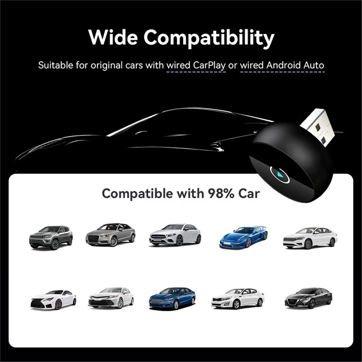 Can buy Wireless Carplay Adapter Smart AI Box 2in1 CarPlay/Android Auto BT5.2 USB Dongle CarPlay Wired to Wireless CarPlay