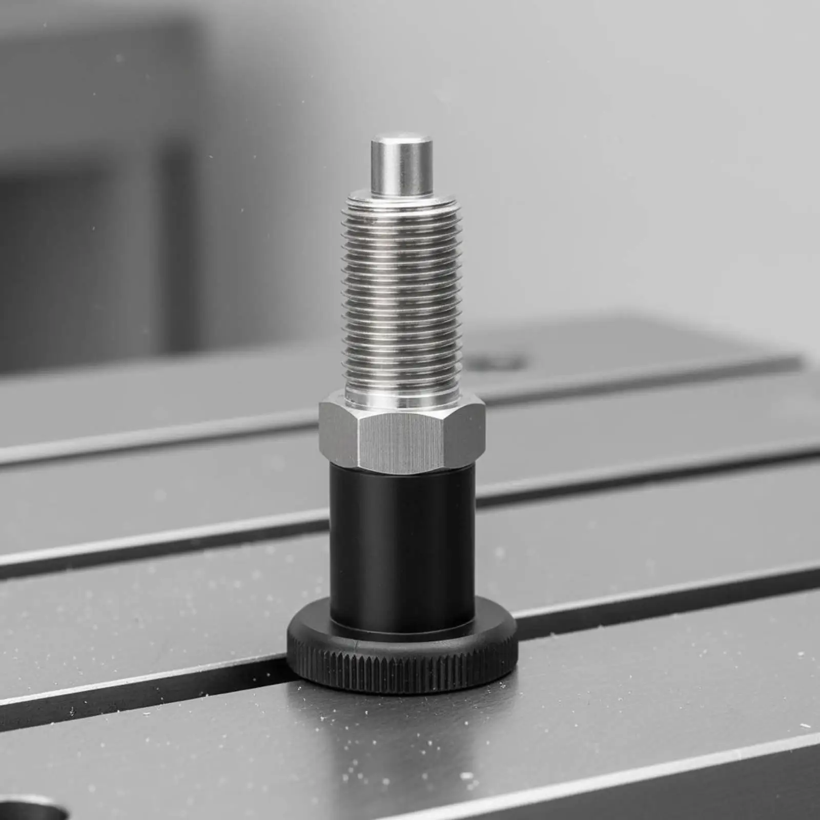 Ergonomic Knob Stainless Steel Plunger Indexing Unit for Machine Tools Reliable Locking and Adjustment Mechanisms