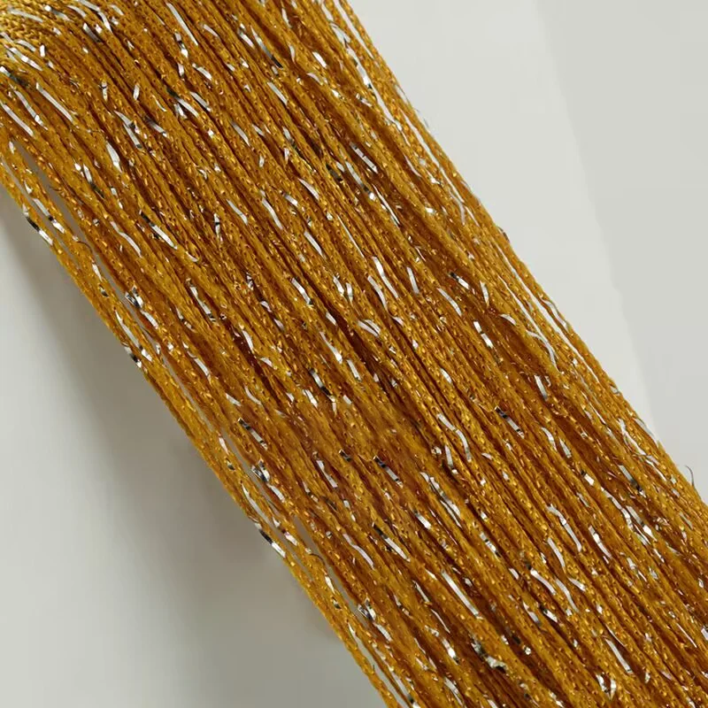 Nieuwe Glanzende Kwastje Zilveren Lijn String Gordijn 100x200 cm Volant Woonkamer Divider Bruiloft DIY Home Decor
