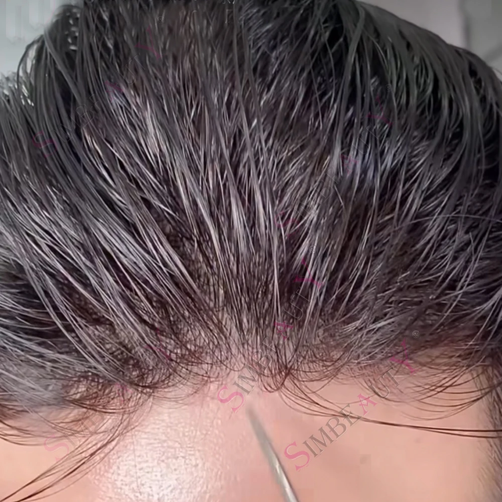 

Невидимая натуральная система париков для мужчин из человеческих волос, 80% плотность, супер естественная линия роста волос, ультратонкая 0.02 мм, оттенки 1B80, 1B50, черный, серый, блонд