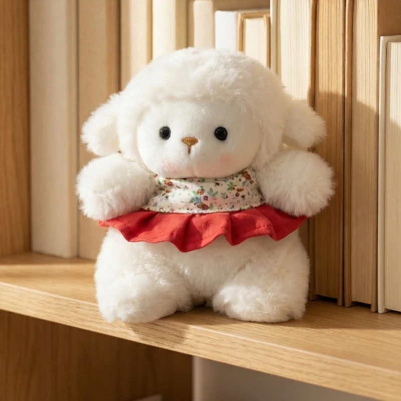 Poupée agneau de 15 cm, jouet en peluche kawaii, poupée faite à la main, dessin animé, mouton à habiller, cadeau d'anniversaire mignon pour enfants