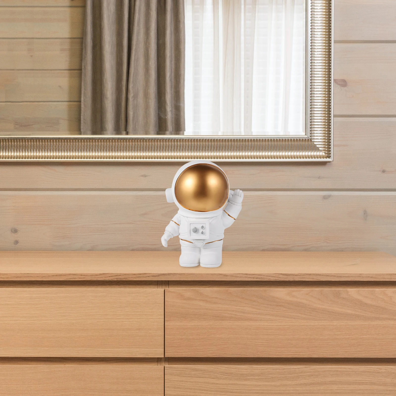 

Resin Astronaut Figurine Desktop Decor Statue Space Enthusiasts Spaceman Sculpture Toy Home Mini Model Display Piece