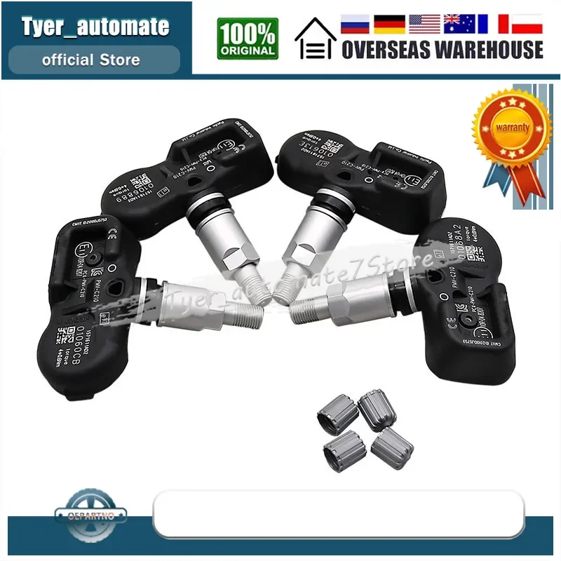 PMV-C210 For TOYOTA Avensis Auris RAV4 Yaris Verso 42607-02031 42607-02030 42607-30070 4PCS TPMS Car Tire Pressure Sensor 433MHZ