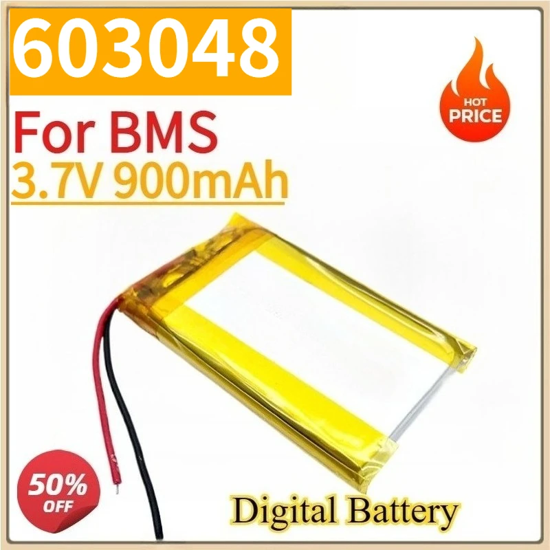 

New Digital Battery 3.7V 900mAh 3.33Wh 603048 for BMS Rechargeable Li-Polymer Li-ion Lipo Batteries