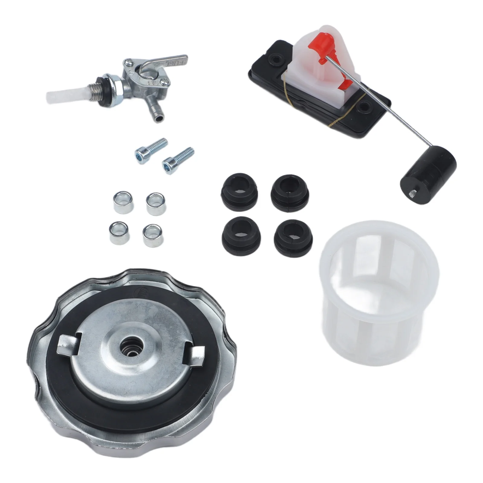 Metal and ABS 57 Gallon Secondary Fuel Gas Tank Accessory with Petcock Filter and Gauge Cap for Generator Equipment