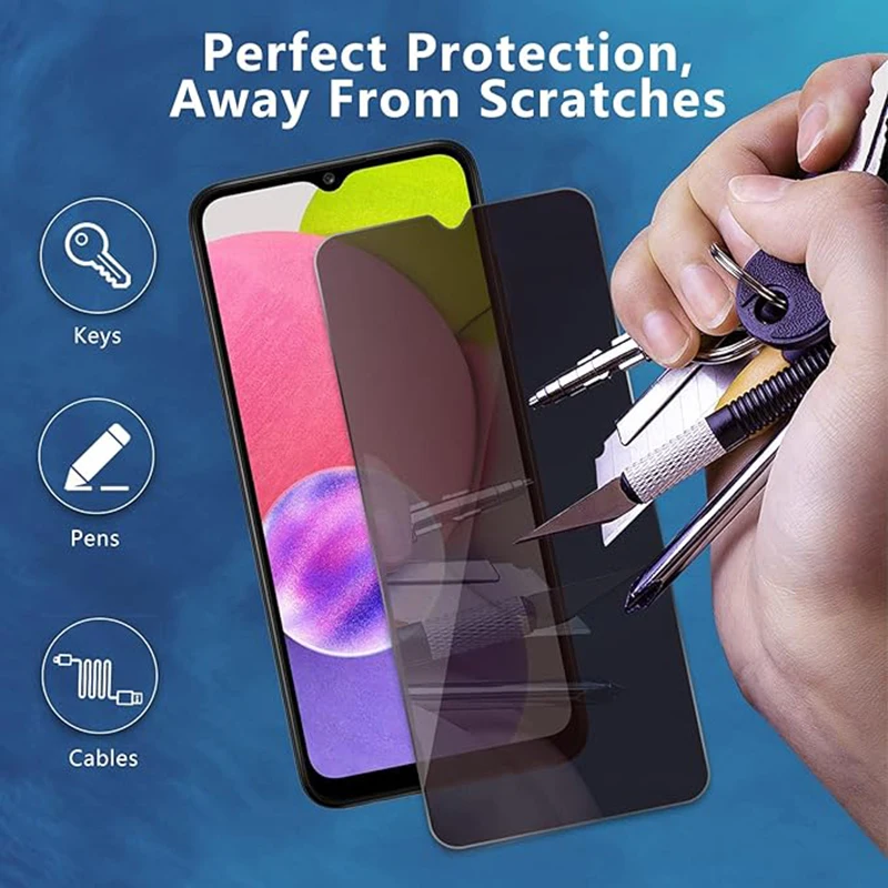 Protector de Pantalla Privacidad para Samsung Galaxy A15 A35 A55 A05 Vidrio Antiespía para Samsung A14 A35 A54 A12 A17 A16 A26 6