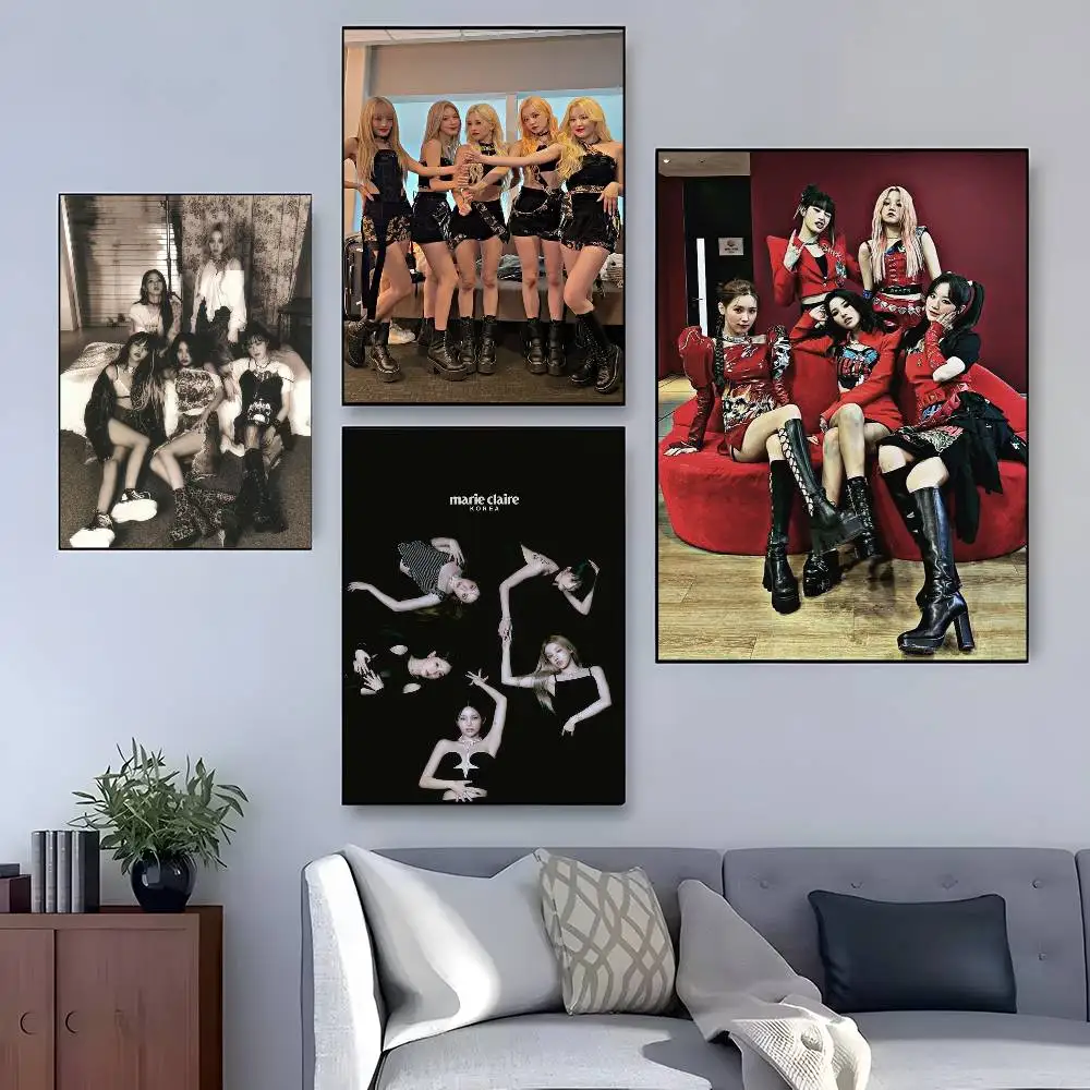 Kpop(G)I-DLE Gidle ملصق HD ديكور المنزل لزجة جدار مقاوم للماء غرفة المعيشة المنزلي بار ديكور جمالي #4