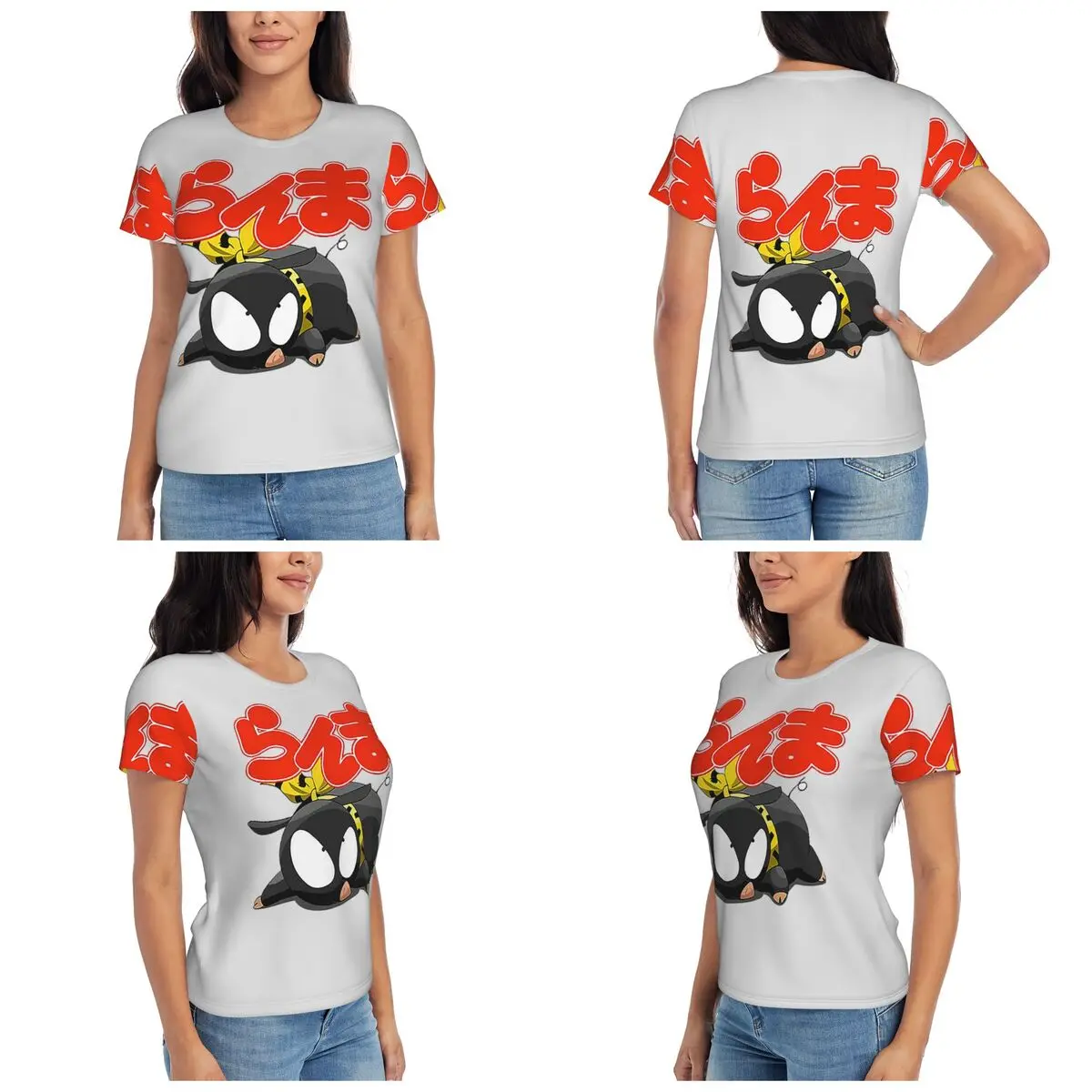 P Chan Ranma T-Shirt for Women Round Neck Streetwear T Shirts Women's Tees Short Summer Clothes Tops