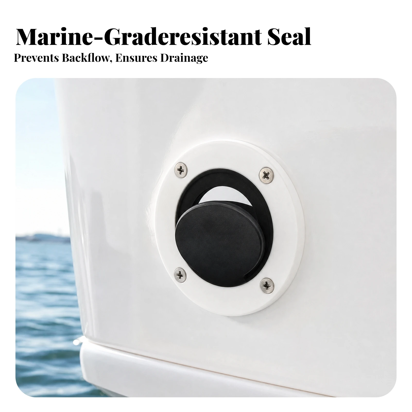 Marine Drain Fitting in-Line Boat Bilge Pump Check Valve for Hull Drainage, Yacht Refits
