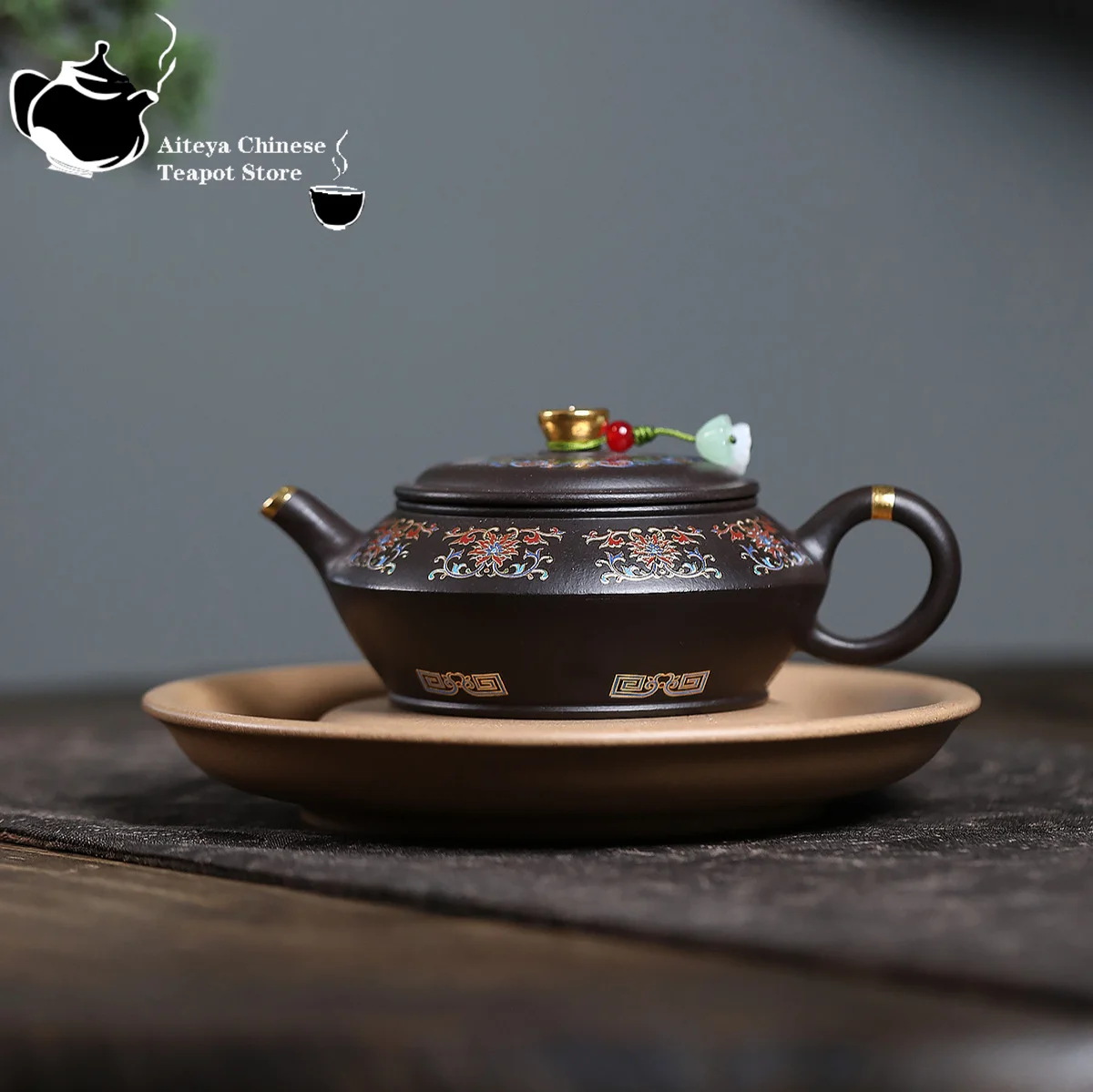 Yixing, purple clay teapot, original ore, red clay restoration, enamel fired, Manjusri Kung Fu tea set, Chinese teapot