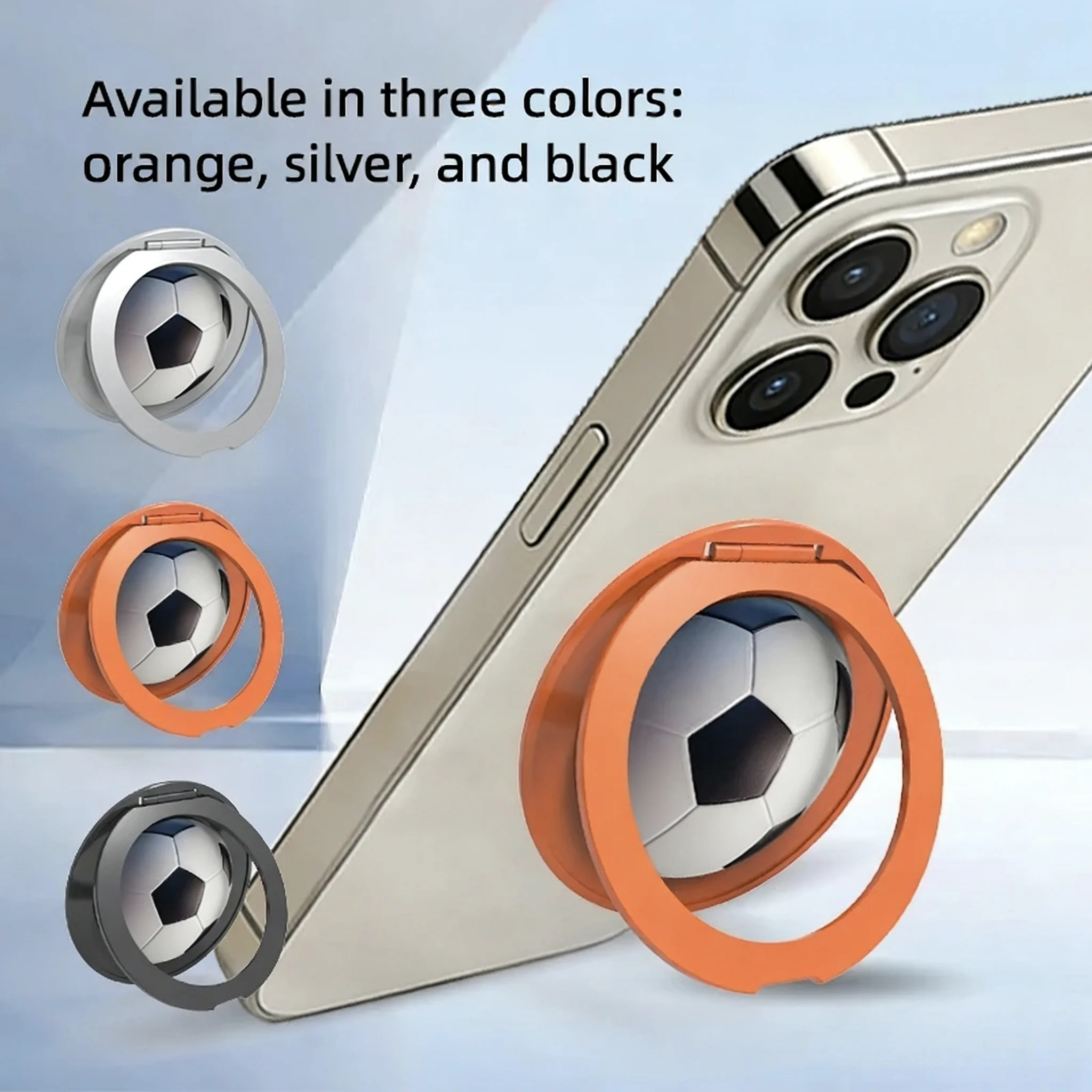 

360° Rotation Phone Stand Unique Finger Ring Holder 3D Soccer Stand Football Mobile Phone Holder For 2026 Soccer Games Fans