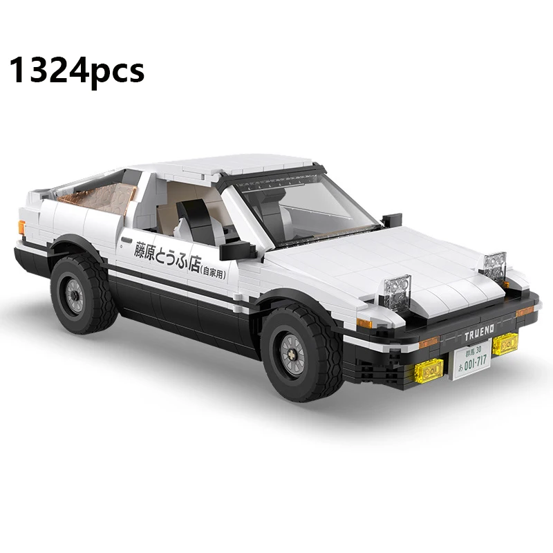 Cada Initial D Racing Car Bricks Model Assembled Building Blocks Street View Japanese Parking Lot Bricks Set Toys Gift for boys