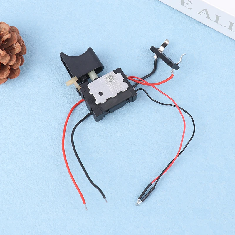 【F】DC7.2-24V Electric Drill Switch Cordless Drill Speed Control Button Trigger Switch With Small Light Power Tool Parts