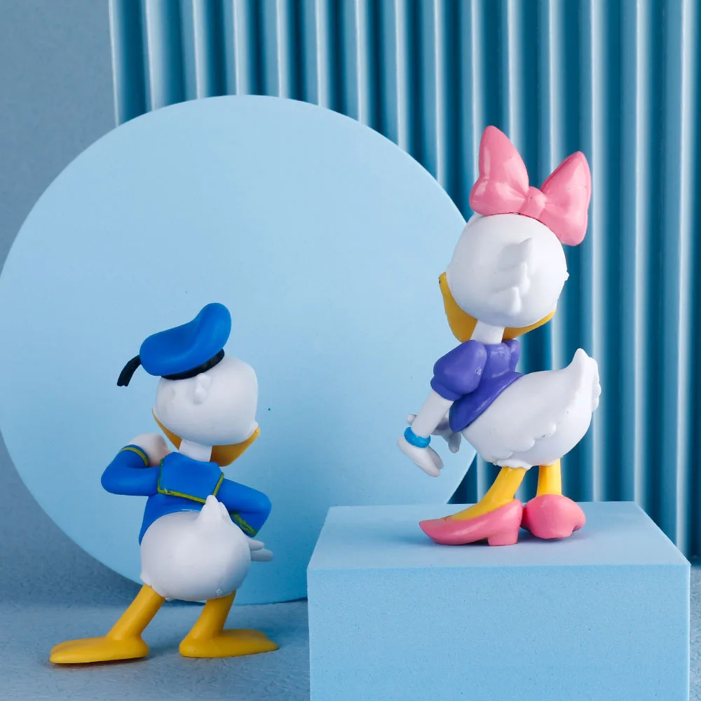 Figura de acción de pato Donald de Disney para niños, Mini modelo de Pvc, decoración de pasteles, juguetes, regalos, 2 estilos