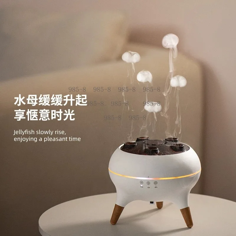 Silent Home Fragrance Humidifier With Voice Control Jellyfish Shape, Portable Aroma Diffuser Bedroom Desktop Air Purifying Devic