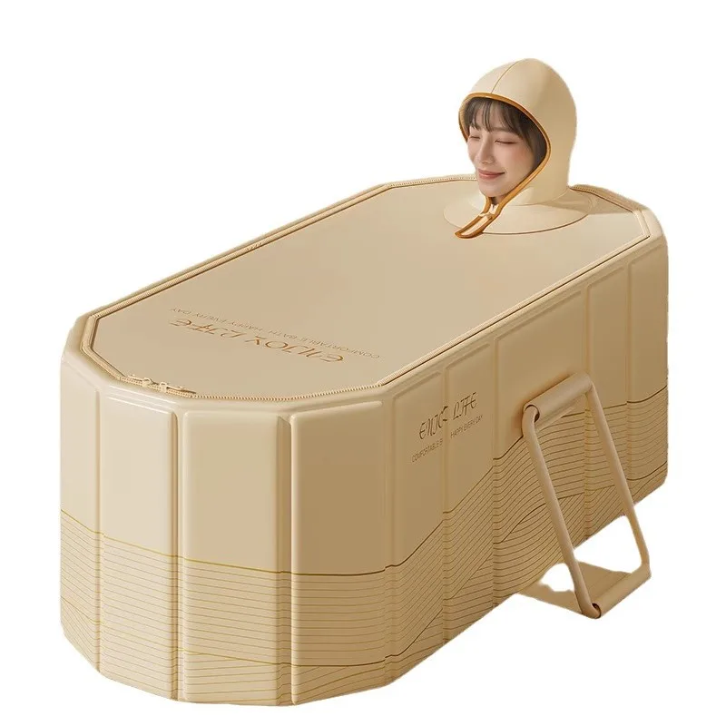Easy-to-Fold Pink Couple Portable Bathtub - Perfect Holiday Present for Couples