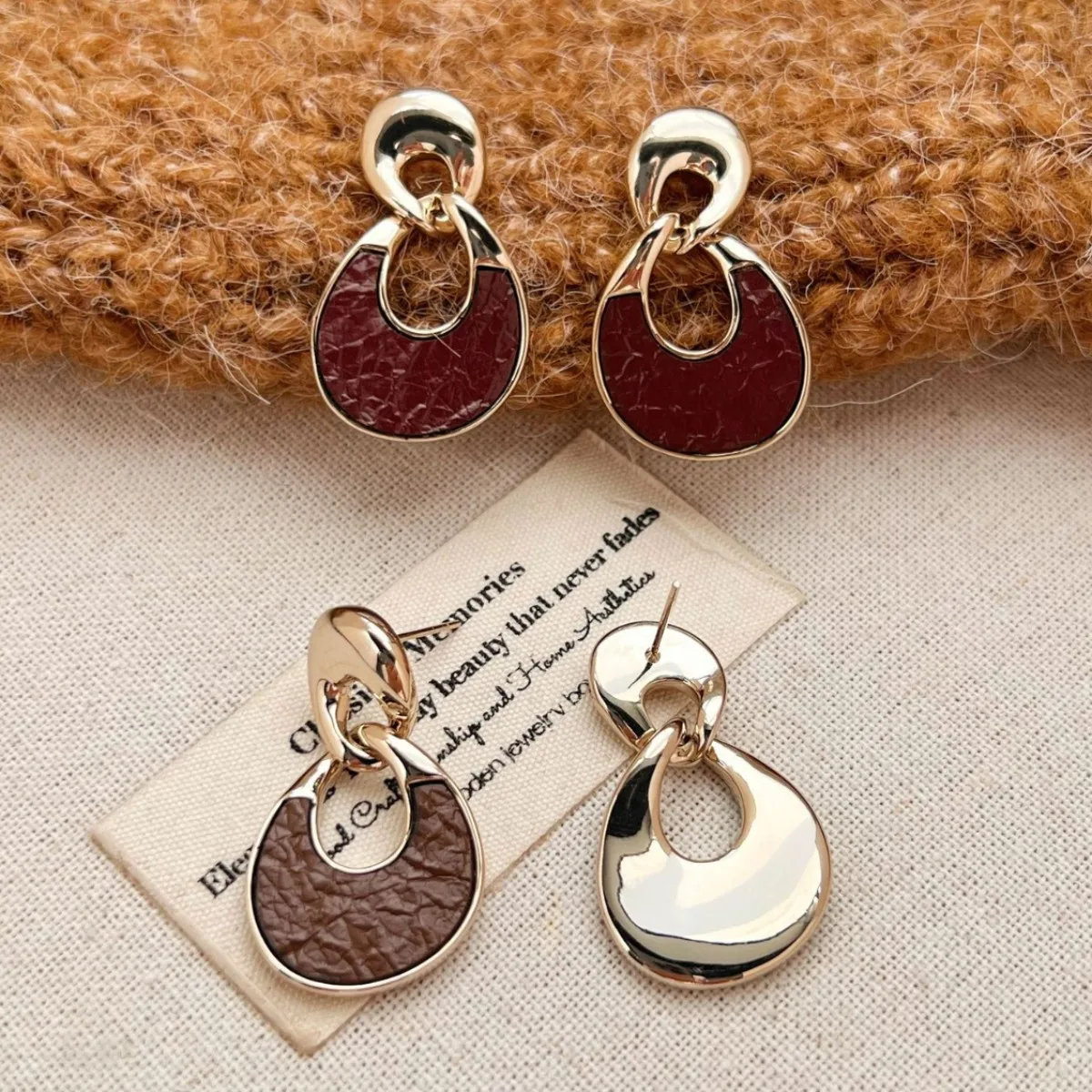 Light luxury, high-end, irregular earrings, high-end, versatile niche earrings for women
