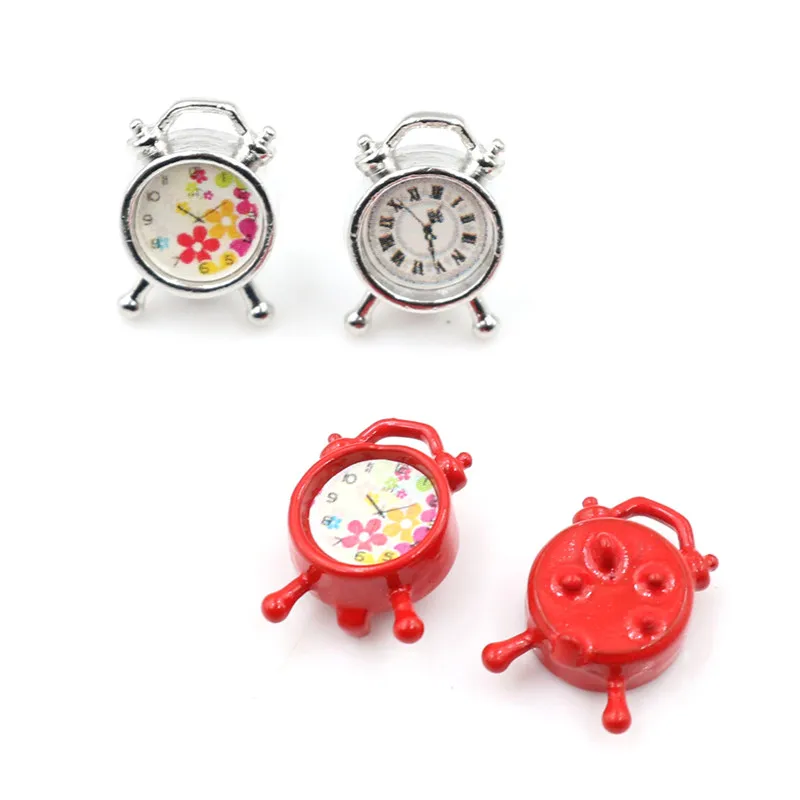 

DIY Dollhouse Mini Clock Miniature Furniture Alloy Color Random 1:12 Pretend Play Bedroom Living Room Accessories