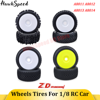 ZD Racing 4PCS 1/8 RC Wheel Tire Rubber 120MM 112MM Tire 17mm Hub Hex for 1/8 RC Car Monster Truck on Road Off-road
