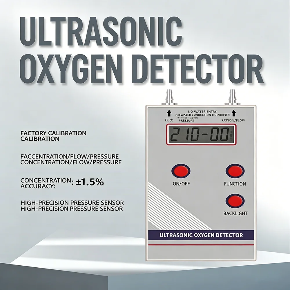 Oxygen Analyzer for  Pressure Monitoring Gas Detector for Industrial Professional Portable O2 Concentration Detection Flow