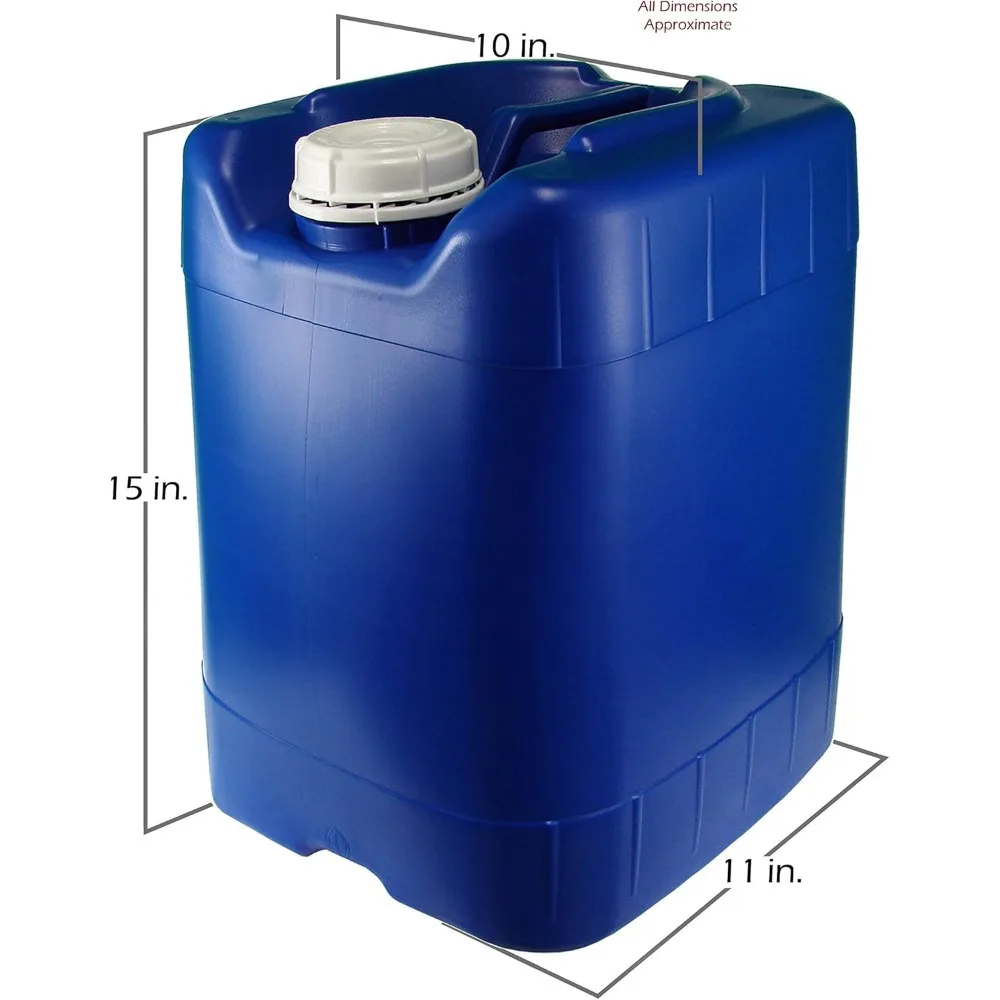 Contenedores de almacenamiento de agua apilables de 5 galones, azul, paquete de 6 (30 galones): ¡nuevo y limpio!
