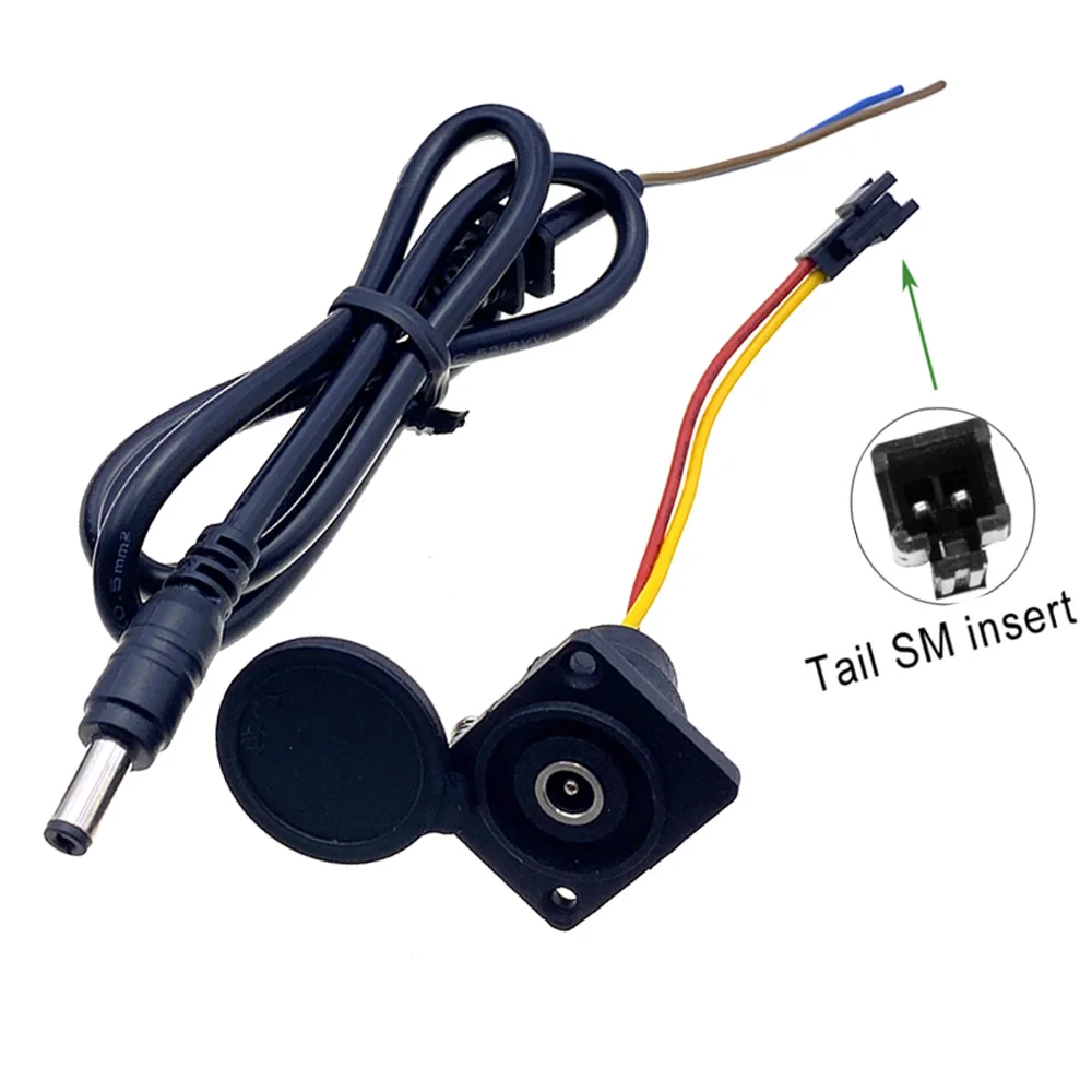 36v /48v charging head lithium battery charger round electric bicycle output line male and female base dc2.1/2.5 charger plug