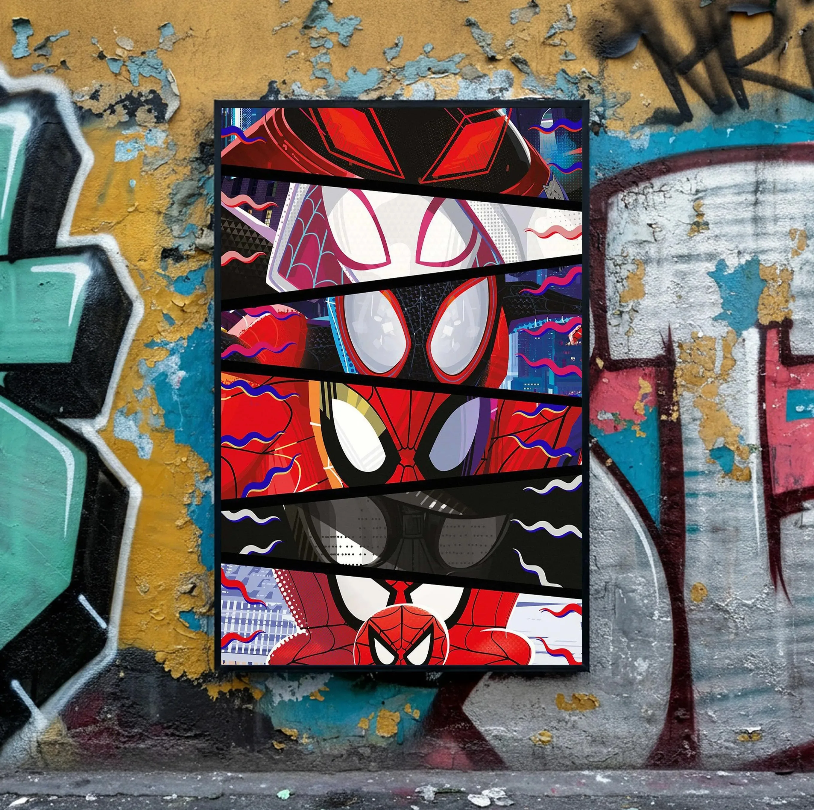 

Potdemiel Disney's *Spider-Man: Into the Spider-Verse* Eye Stacking Poster, Spider-Man Multiverse Wall Decor, Home Decoration