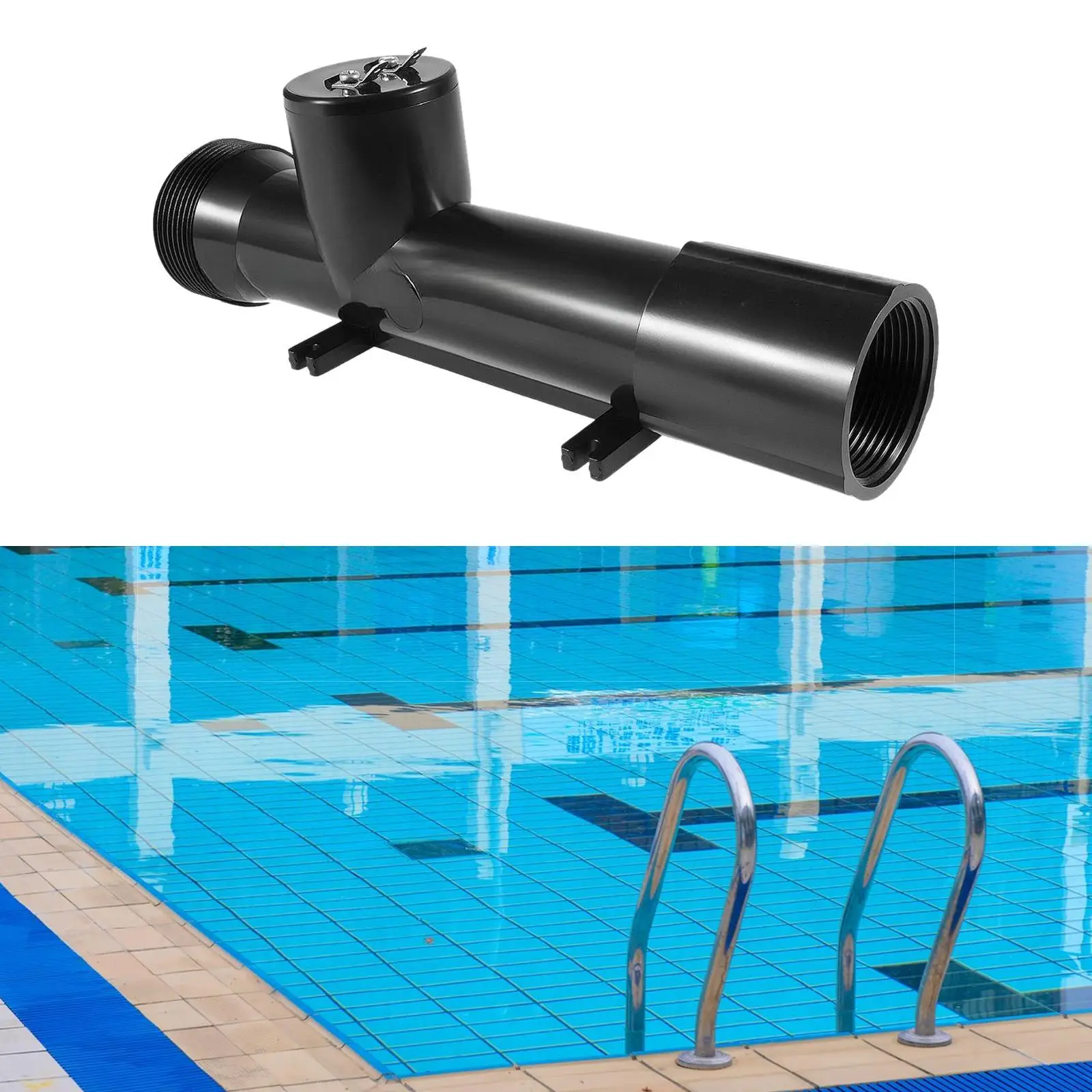 Hybrid Pool Cleaner Chamber Easy to Use Accessory for Home Rectangular Pool Maintenance and Spa
