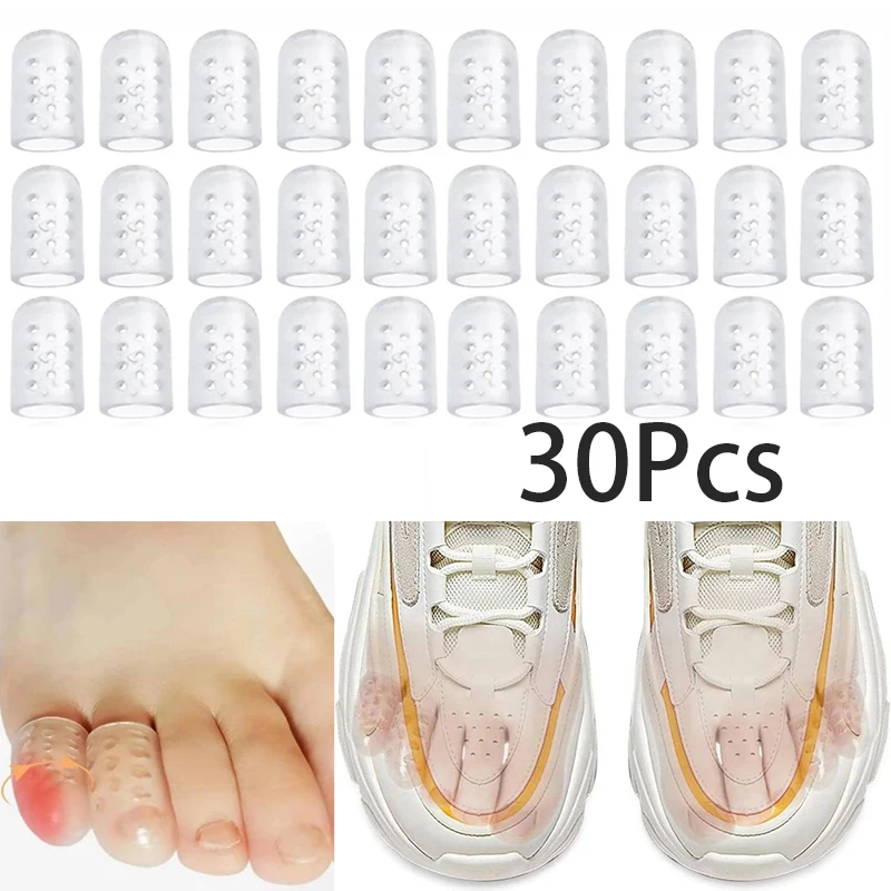 30pcs Toe Covers Silicone Toe Caps Anti-Friction Breathable Toe Protector Prevents Blisters Toe Protectors Foot Care