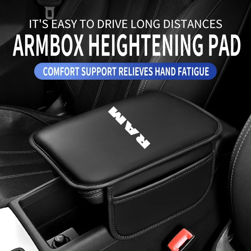 Car Handbox Heightening Central Armrest Protective Elbow Pad For Dodge Ram 1500 2500 3500 Car Styling Accessories