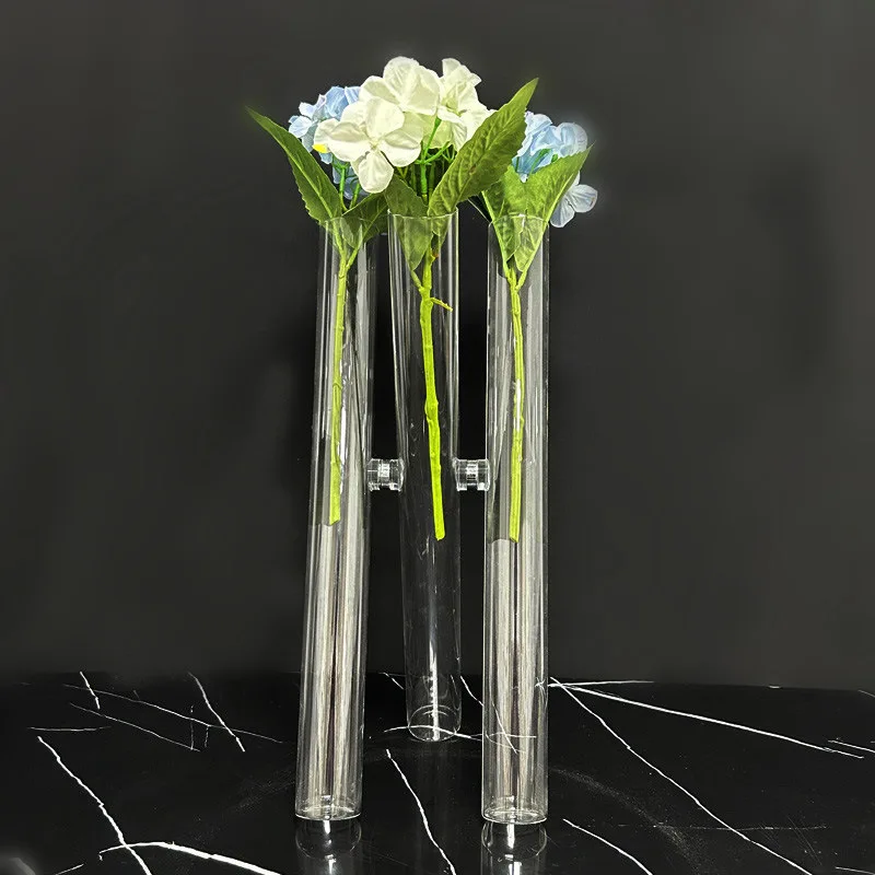 6 set 3 Glass Tripod vase bud vases Flower Holder Centerpiece Stand Tube vase