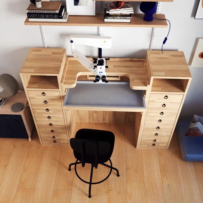 

Master metalworking kung fu table, silver jewelry processing table, wax carving table mold table, micro-inlay table worker