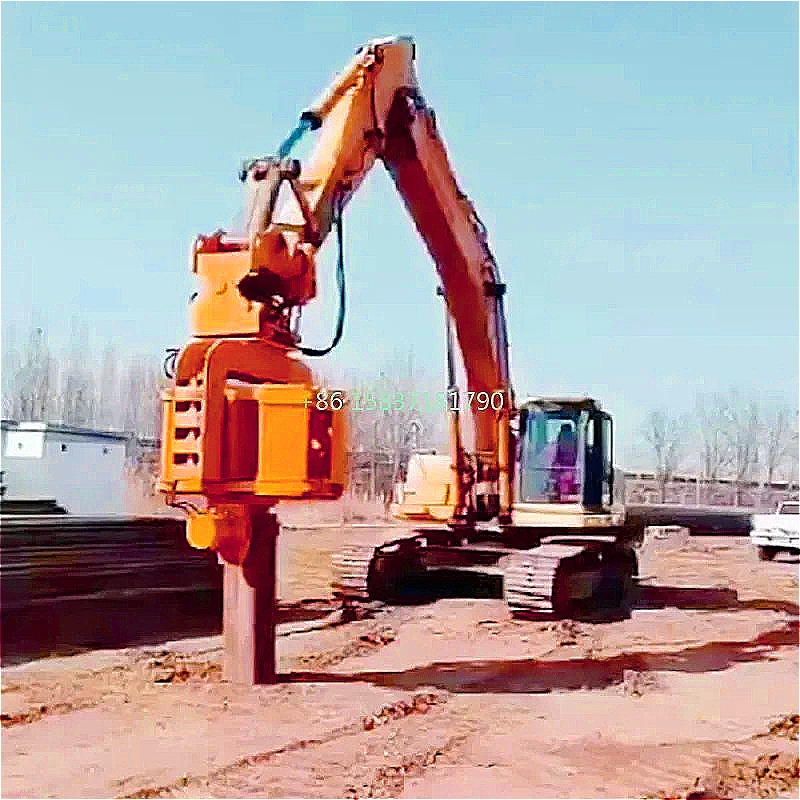 Hydraulic Hammer Pile Driver Attachment Machine Construction Pile Driving Machine Adjustable Impact Force Pile Driver Price