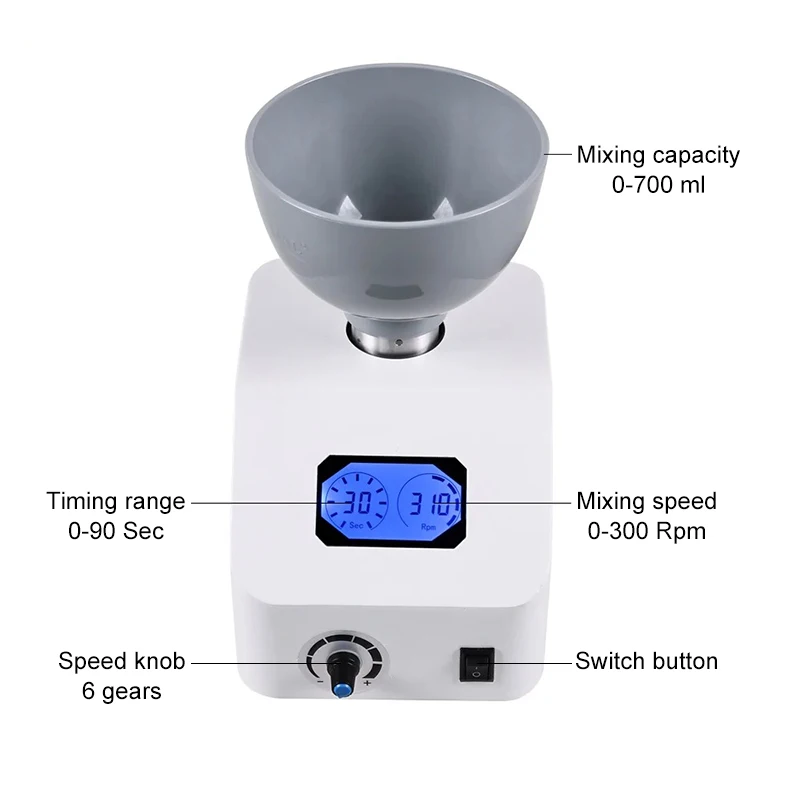 

VVDental автоматический стоматологический миксер для альгината, зубная печать, гипсовый блендер для стоматологических лабораторных материалов, смесительная машина