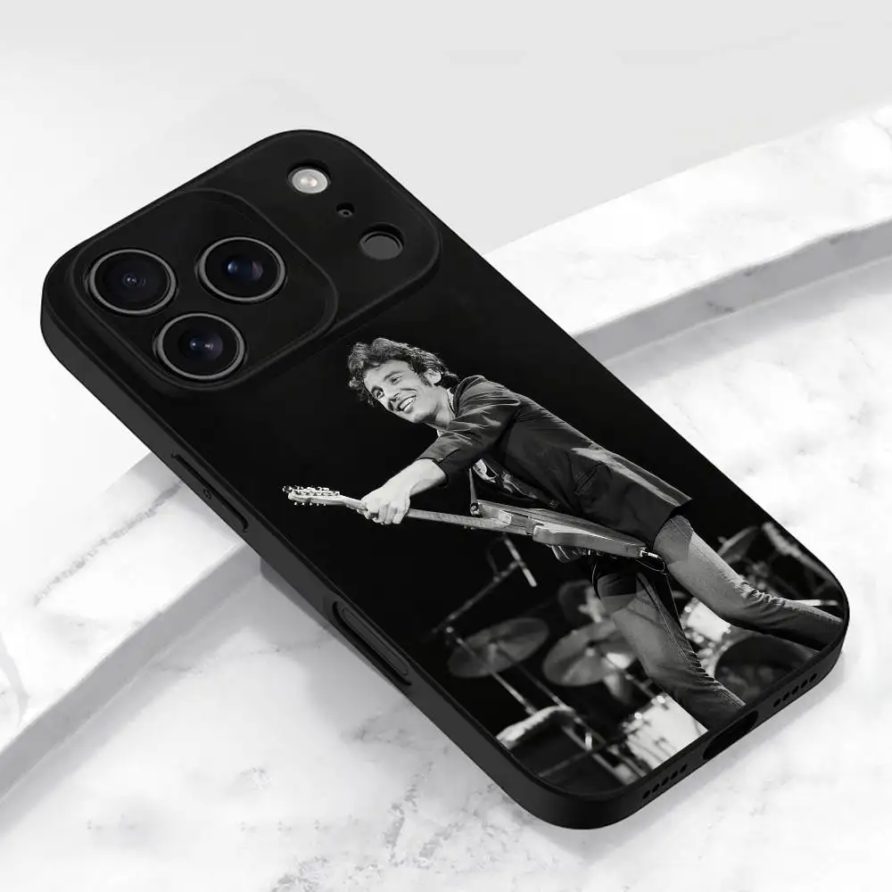 B-Bruce Springsteen Born in the USA Handyhülle für iPhone 17,16,15,14,13,12,11,Pro,Max,Plus,E,Air,Mini Schutzhülle in Schwarz
