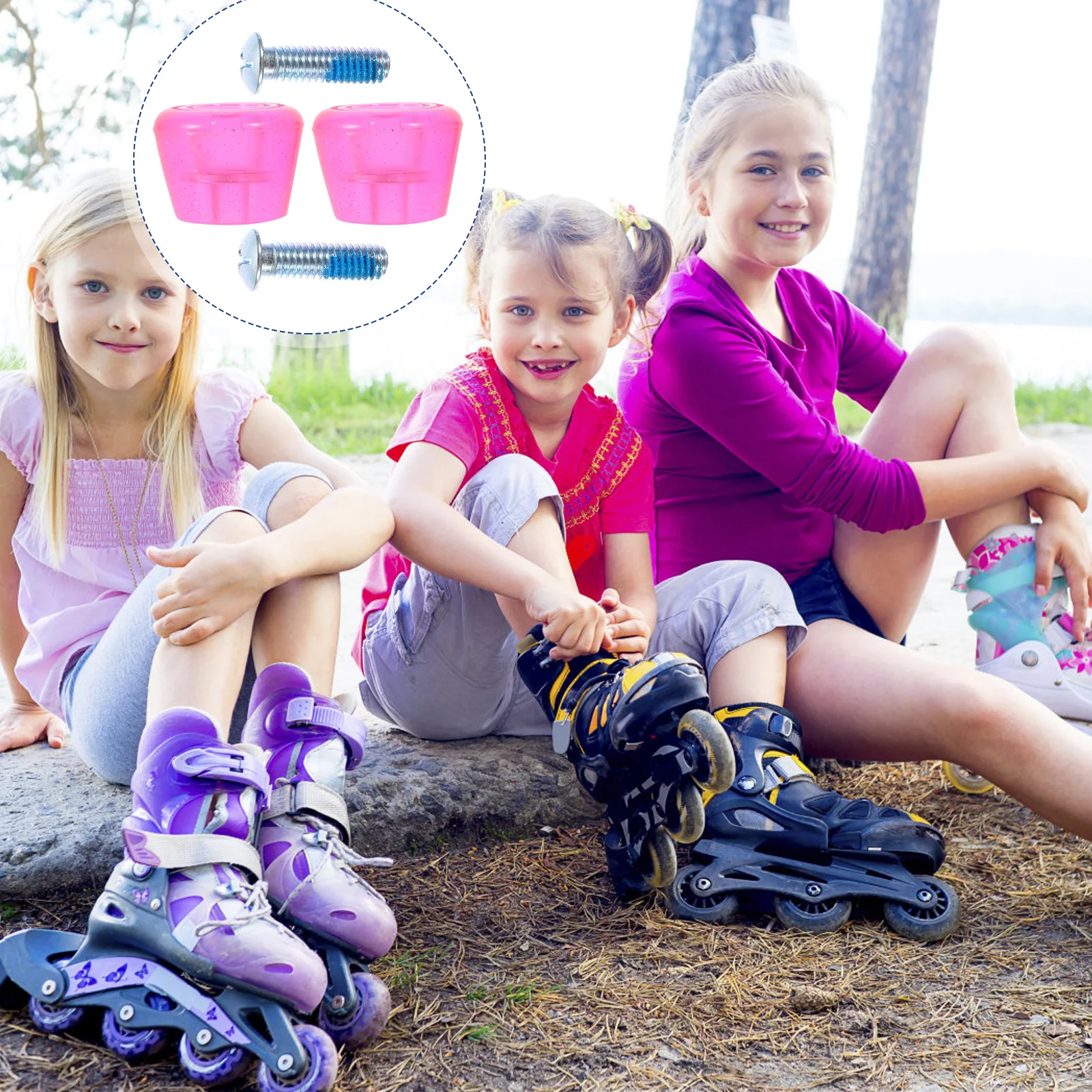 

1 Pair Wear-Resistant Skate Brakes Replaceable Roller Skate Toe Stops Professional Stoppers For Quick Stop Sports