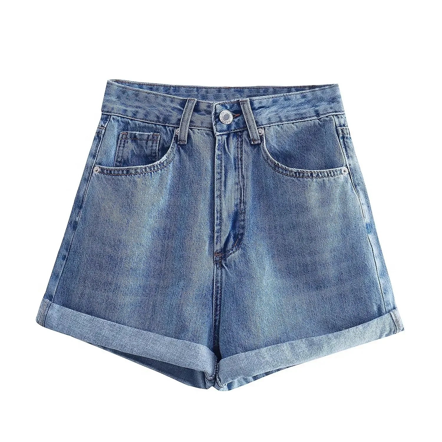 

2024 Summer New Product Women's High Waist Loose Cowboy Casual Shorts