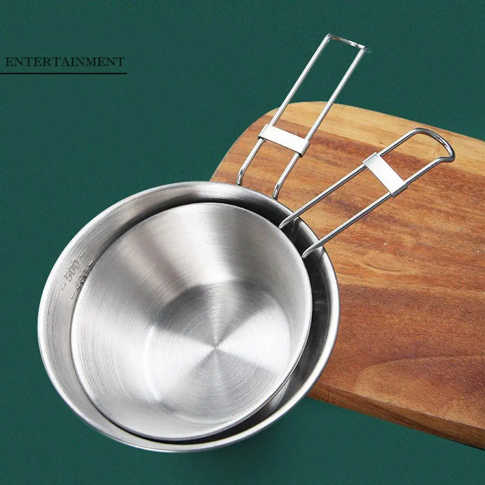 

for Trip Camping Supplies Picnic Outdoor Tools Outdoor Folding Bowl Outdoor Cookware Camping Rice Bowl Stainless Steel Bowl